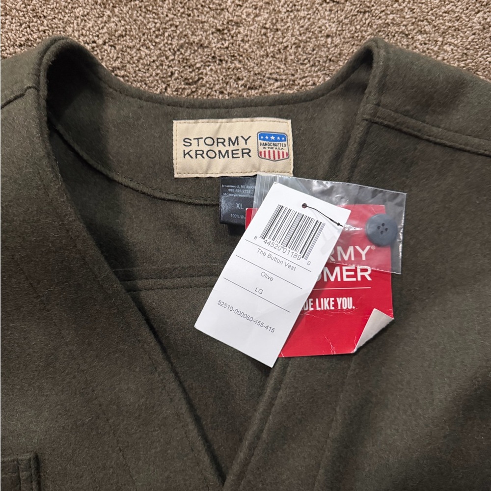 Stormy Kromer Olive Wool Utility Vest - Picture 4 of 5